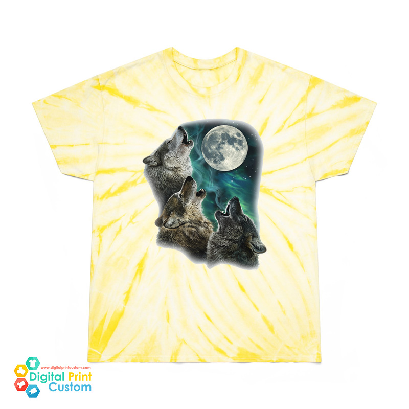 Three Wolf Moon Tie Dye Cyclone T-Shirt