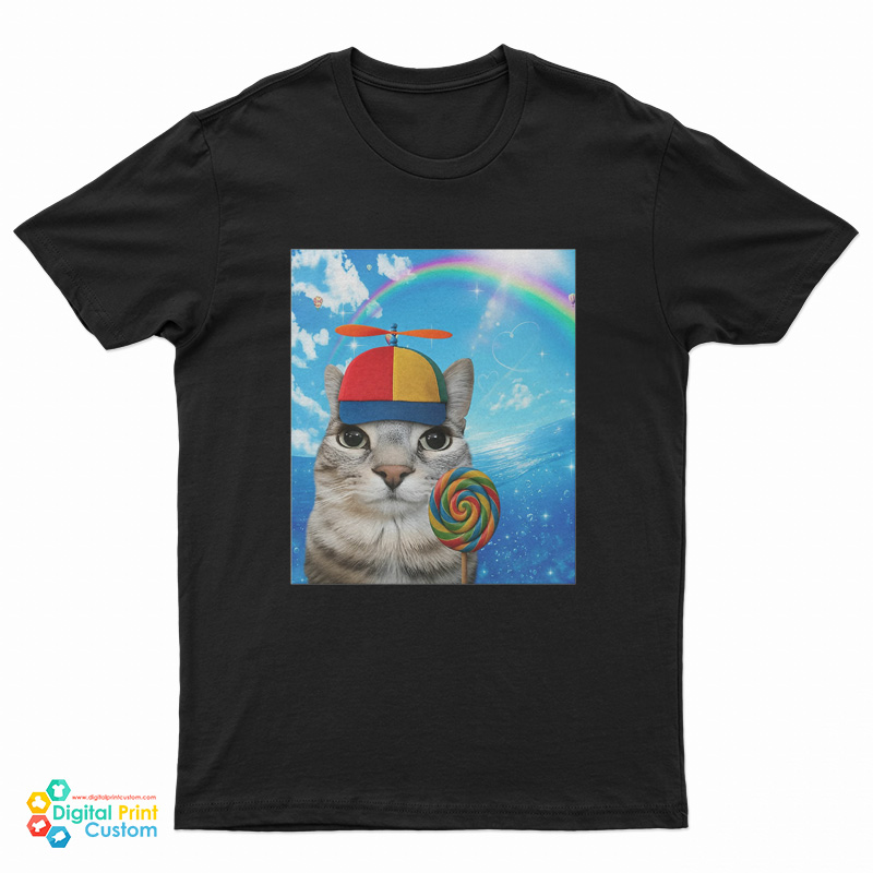 Happy Cat Dreamcore Brainrot Meme T-Shirt