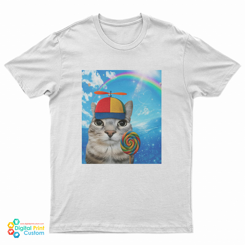 Happy Cat Dreamcore Brainrot Meme T-Shirt
