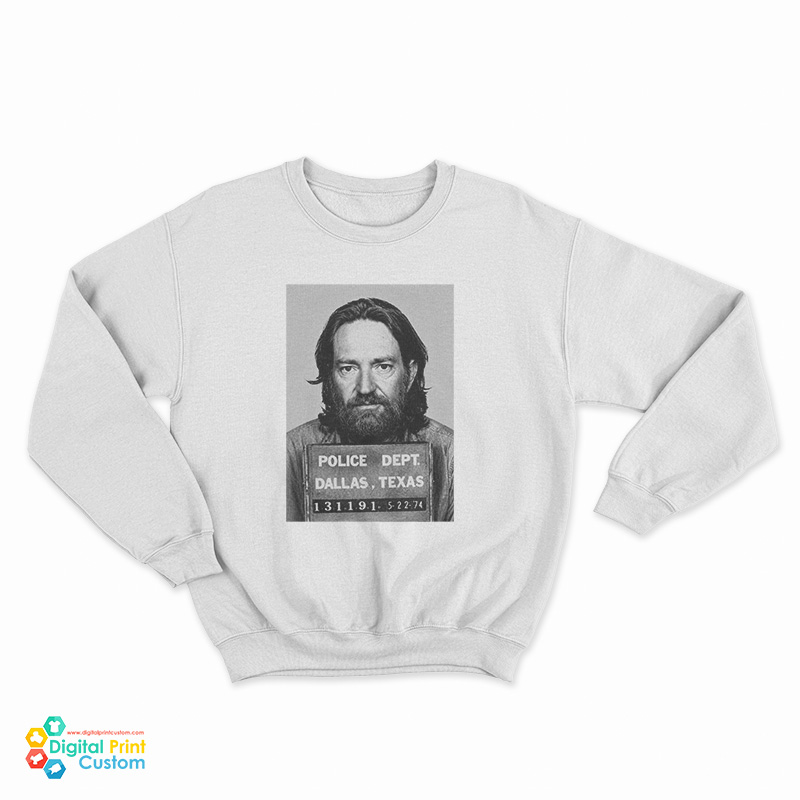 Wille Nelson Mug Shot 1974 Sweatshirt