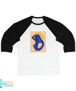 Woman and Moon 3/4 Sleeve Baseball T-Shirt