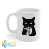 Is He Dead Yet Black Cat Mug 11oz