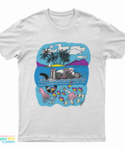 Vintage B. Kliban Crazy Cat Double Sided T-Shirt
