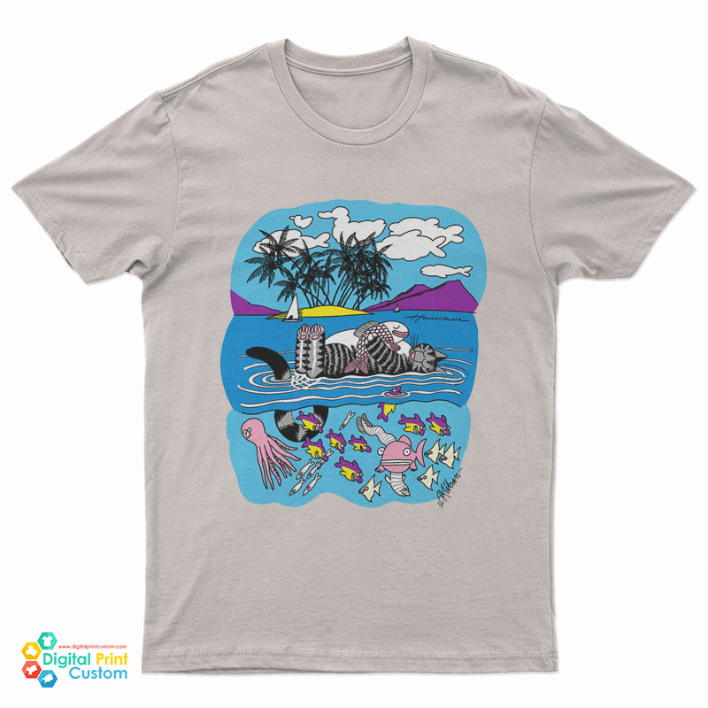 Vintage B. Kliban Crazy Cat Double Sided T-Shirt
