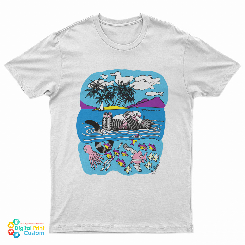 Vintage B. Kliban Crazy Cat Double Sided T-Shirt