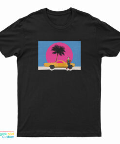 Yellow Car with Palm Tree T-Shirt
