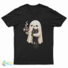 Ghost Cat Spooky Black Cat Funny Halloween Coffee Lover T-Shirt