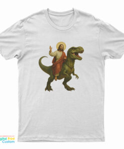 Jesus Riding A Dinosaur T-Shirt